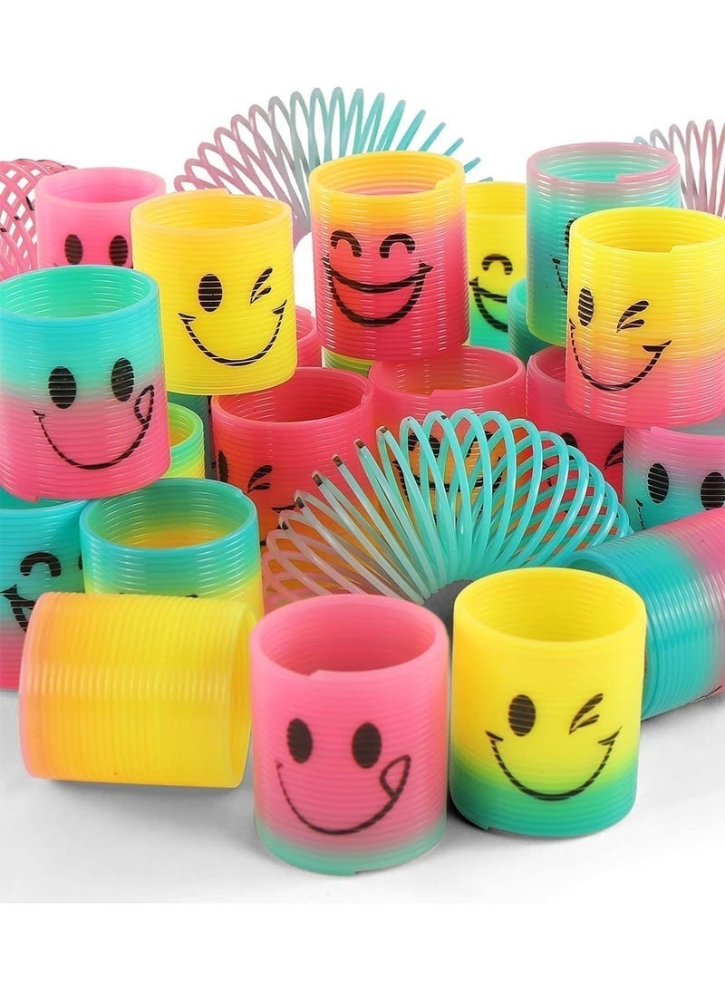NYVIO 30 Pack Smiley Face Spring Toys for Kids – Colorful Slinky Coil Toys | Party Favors, Return Gifts, Stress Relief Toy for Kids & Adults - Image 5